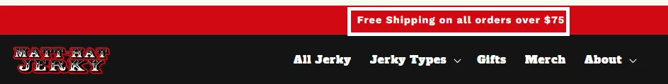Matt Hat Jerky free shipping offer
